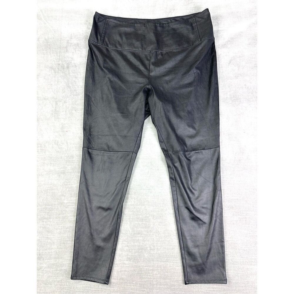 Chelsea28 Leggings Women’s XXL Black Faux Leather High Rise Full Length Stretch